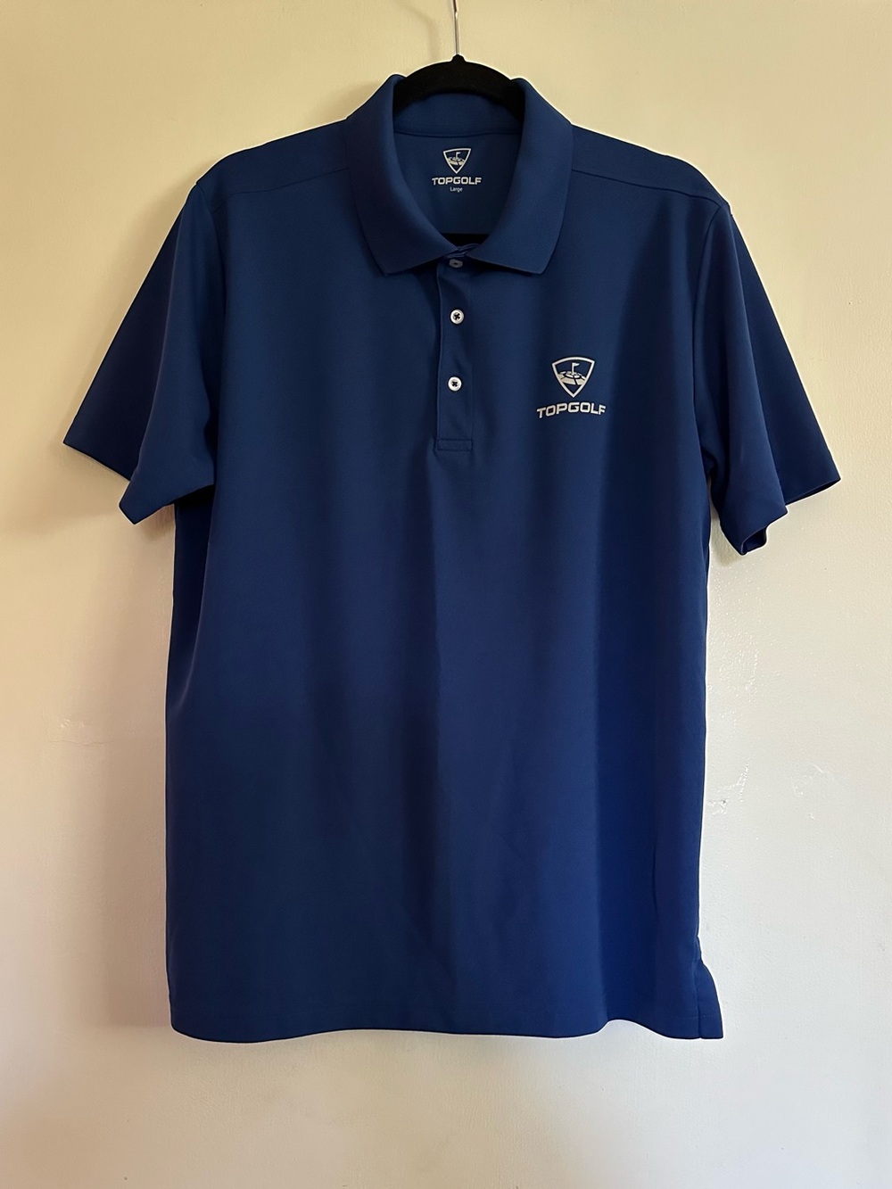 Topgolf Men's Blue Performance Polo Shirt L